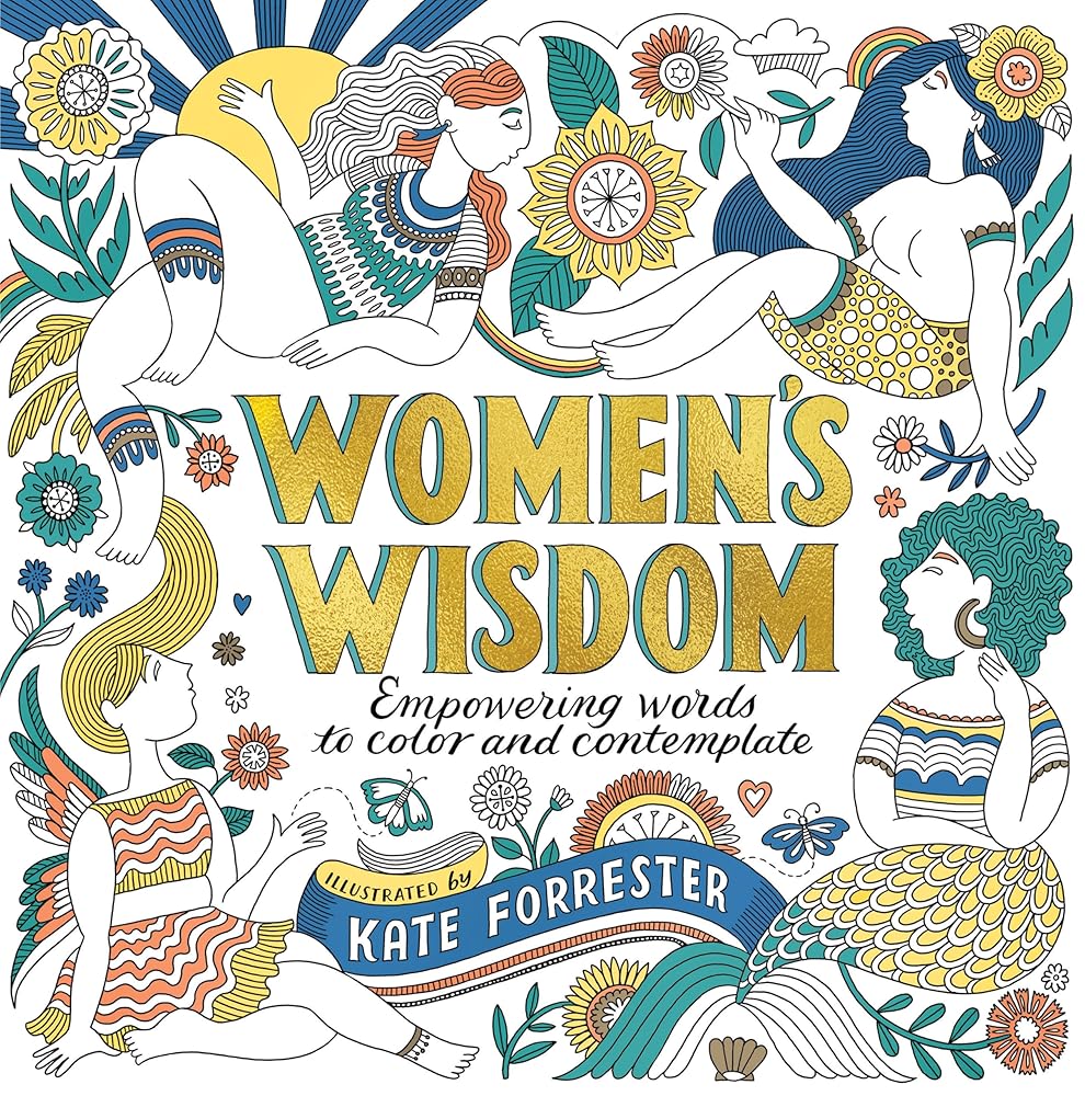 Women's Wisdom: Empowering Words to Color and Contemplate – Positive & Inspiring Coloring Book for Women with Affirmations & Original Art cover image