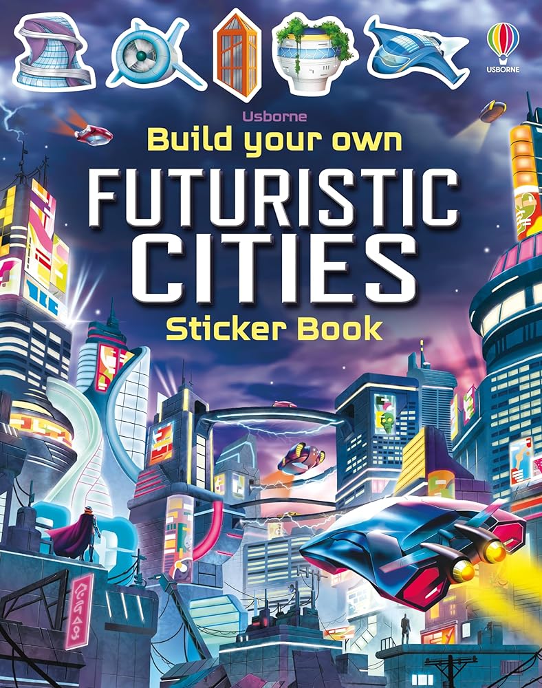 Build Your Own Futuristic Cities (Build Your Own Sticker Book) cover image